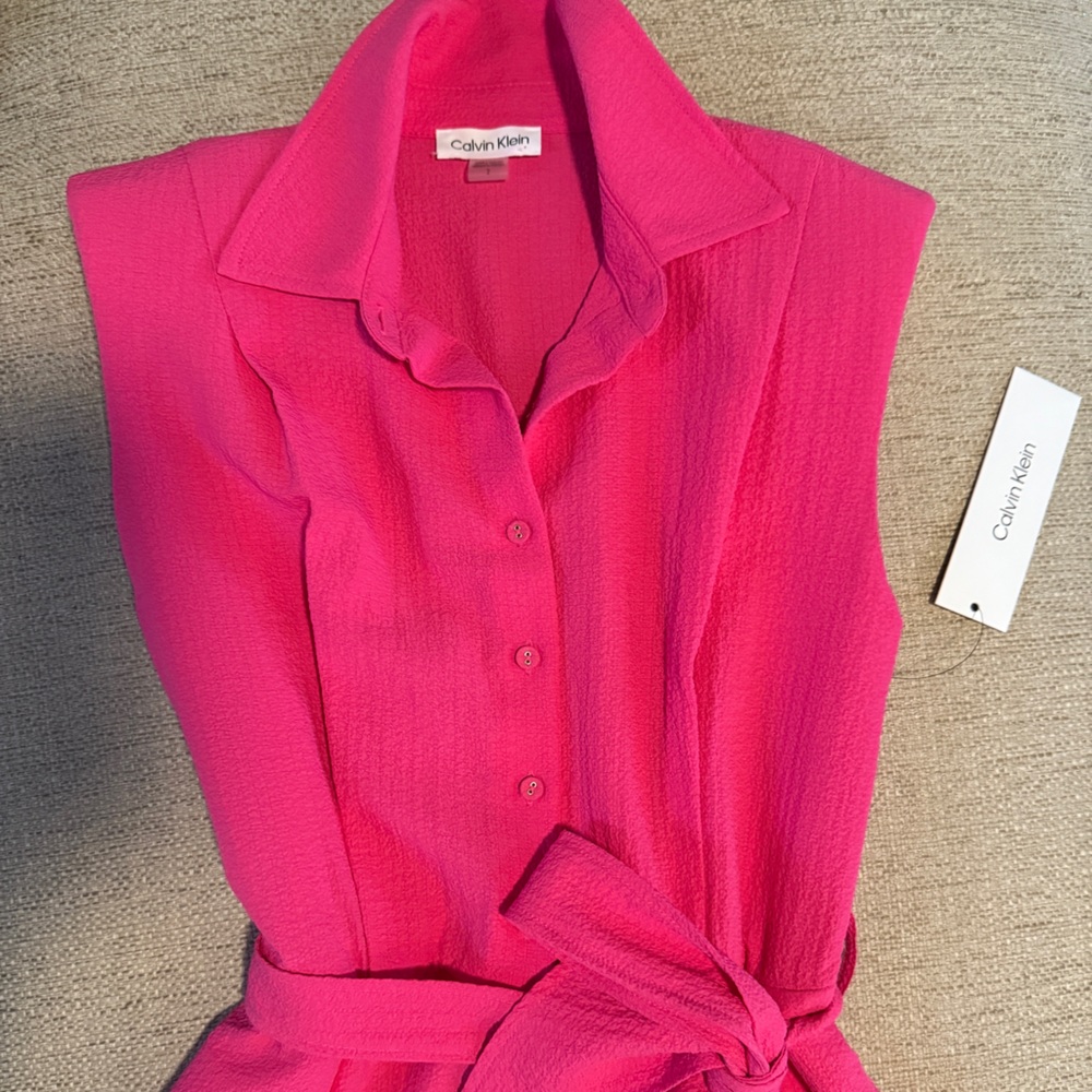 Calvin Klein Vibrant Pink Mini Dress